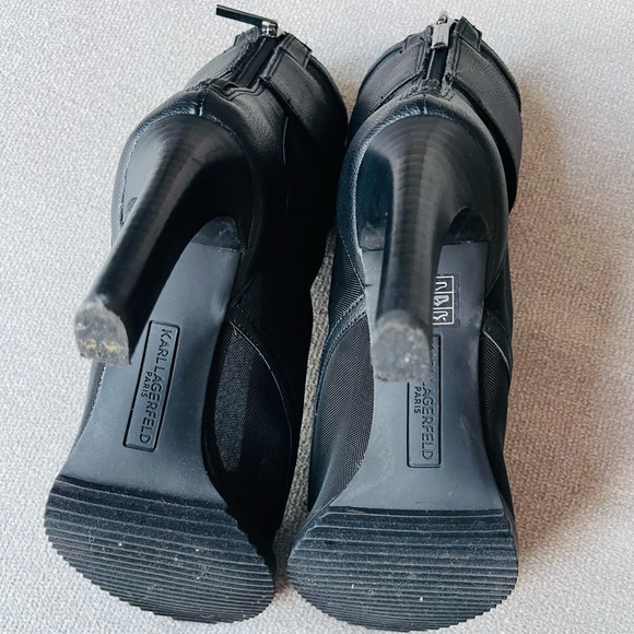 Karl Lagerfeld Paris Blayze Jewel Ornament Ankle Strap Peep Toe Booties - Picture 9 of 12